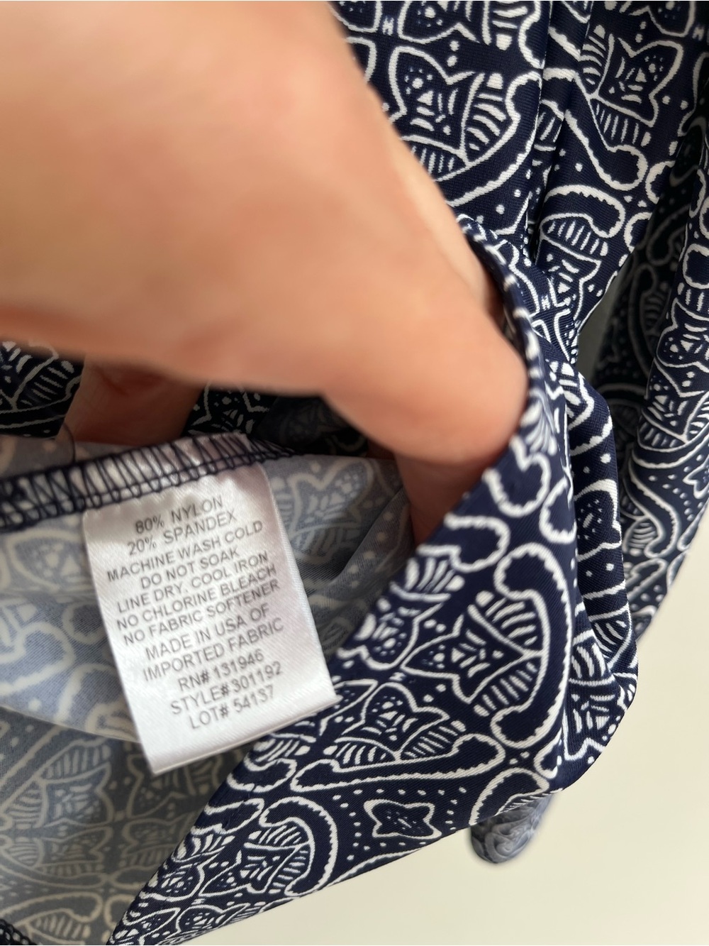 Jude Connally Hadley Tunic Top Batik Medallion Navy Jude Cloth Stretch Large - Picture 8 of 8